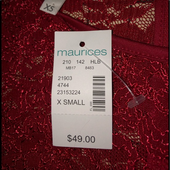 🌷 Maurices Tulip Style Red Lace Dress 🌷 - Picture 8 of 8